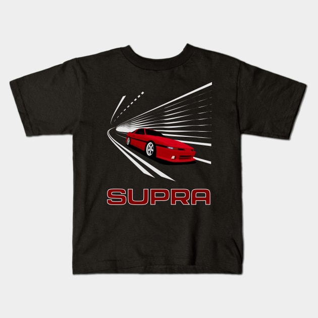 Supra Mk3 Kids T-Shirt by AutomotiveArt